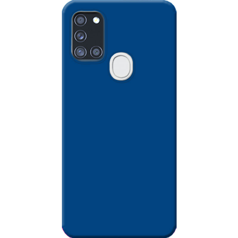 ΘΗΚΕΣ Samsung A21s Galaxy Back Cover Soft Silicone- Μπλε