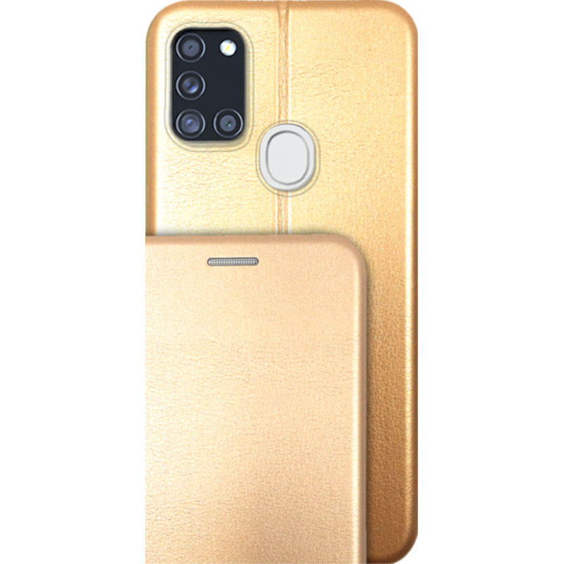 ΘΗΚΕΣ Samsung A21s Galaxy Book Magnet- Χρυσό