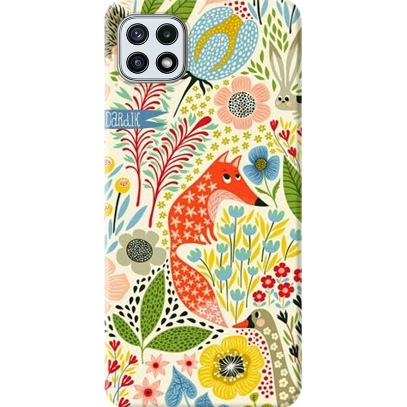 ΘΗΚΕΣ Samsung A22 5G Galaxy Back Cover  Flowers Violetto